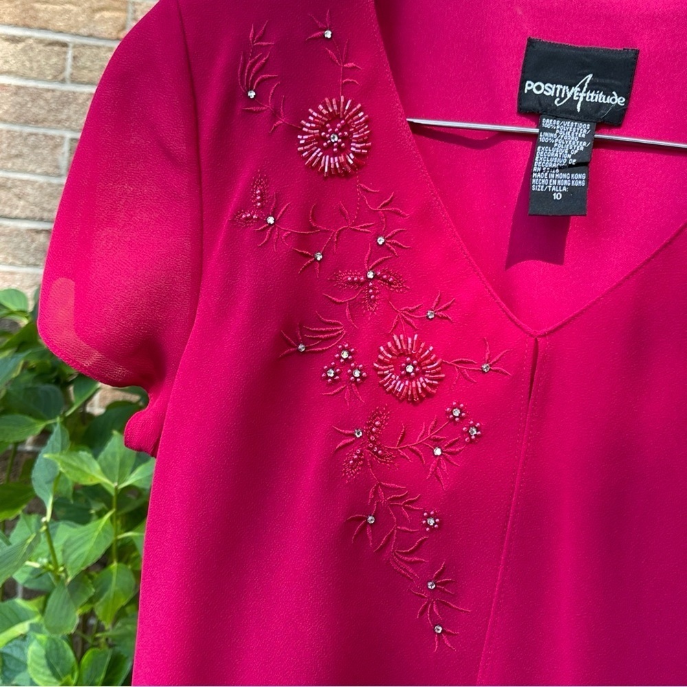 Positive Attitude Vibrant Pink Maxi Dress Size 10 - Picture 5 of 13